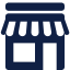 Blue shop icon